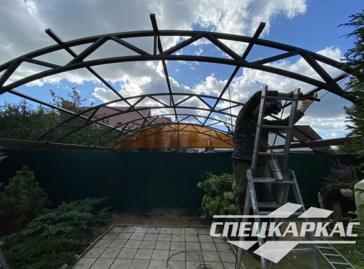 Навес из поликарбоната для дачи №93 - фото 1883