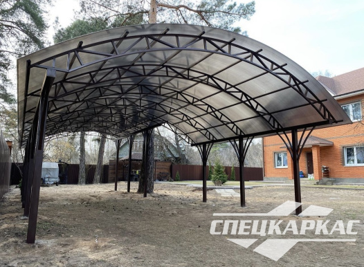 Навес из поликарбоната для автомобилей с измененной геометрией №39 - фото 1351
