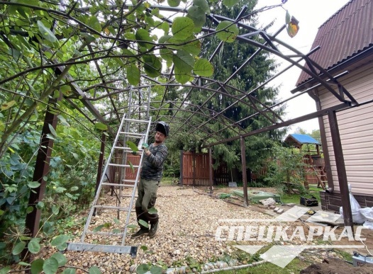 Навес для автомобилей на даче №94 - фото 1895