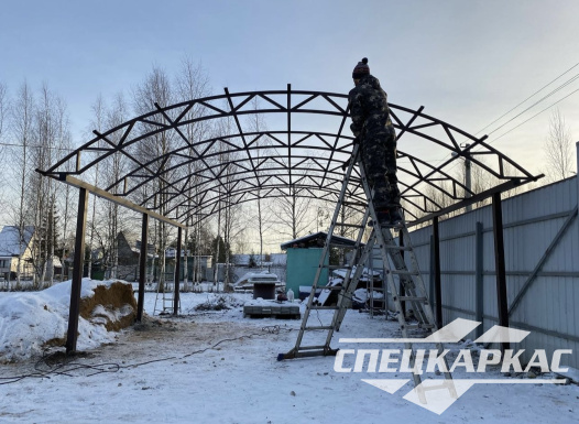 Навес для автомобиля арочного типа №57 - фото 1525