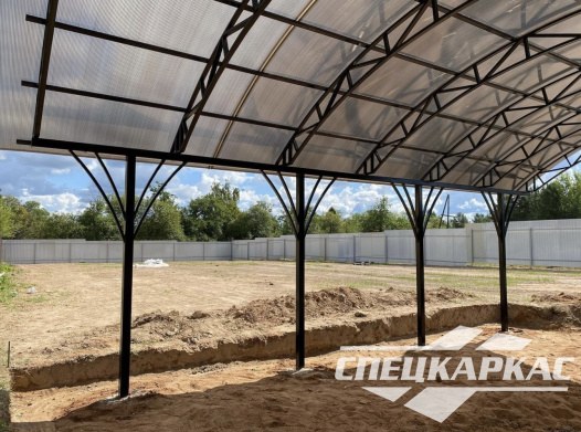 Арочный навес из поликарбоната для автомобилей №10 - фото 1066