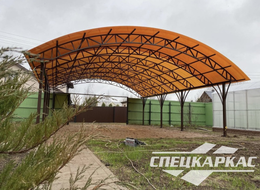 Навес для парковки двух автомобилей №78 - фото 1736