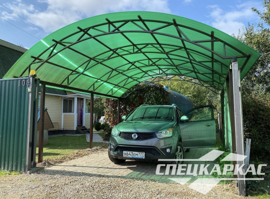 Навес из поликарбоната для машины усиленный №99 - фото 1941